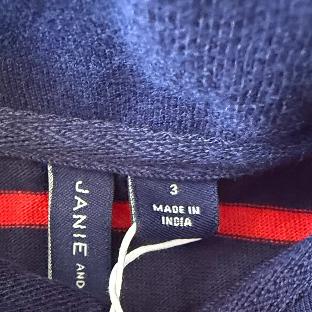 Janie and Jack Blue and Red Striped Polo Set - Picture 4 of 6